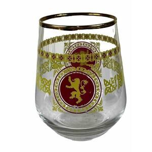 Game of Thrones Stemless Wine Glass / Targaryen Beer Glass Gold Rim